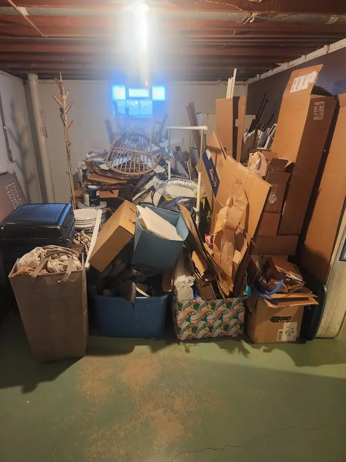 Roll-off dumpster container at job site for 20 Yard Dumpster Rental in Lodi